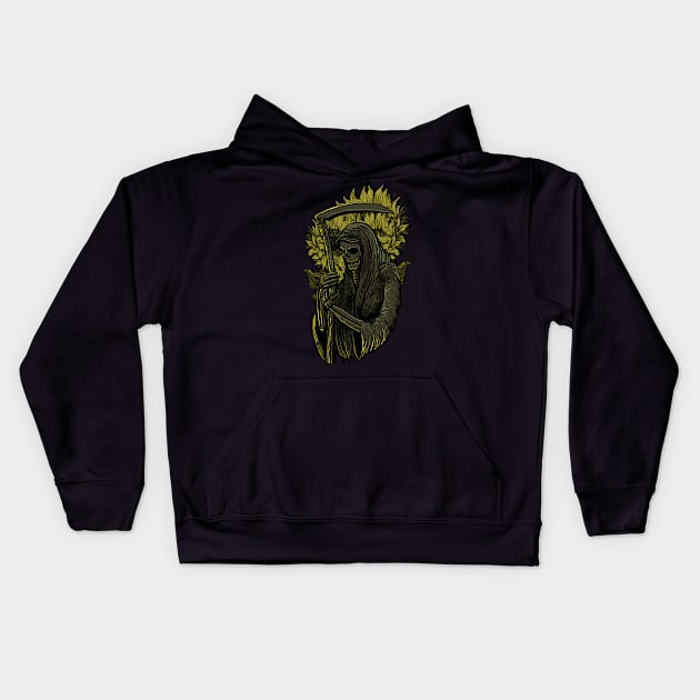 Gold Reaper Kids Hoodie by DeathAnarchy